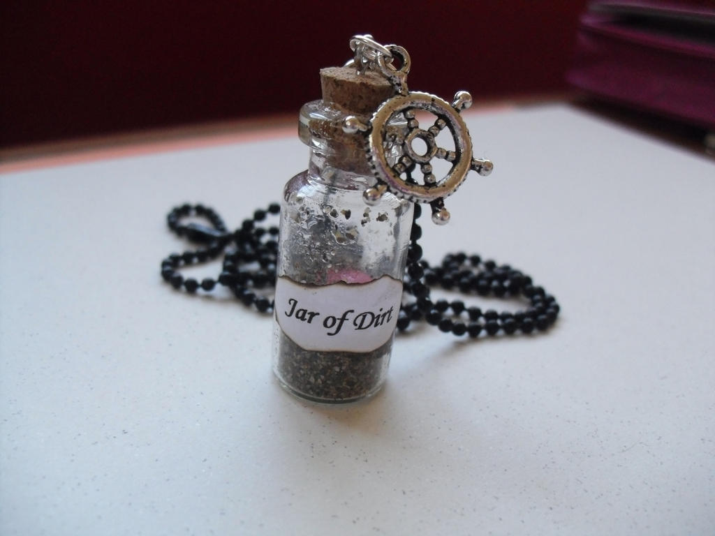 Jar of Dirt bottle charm necklace