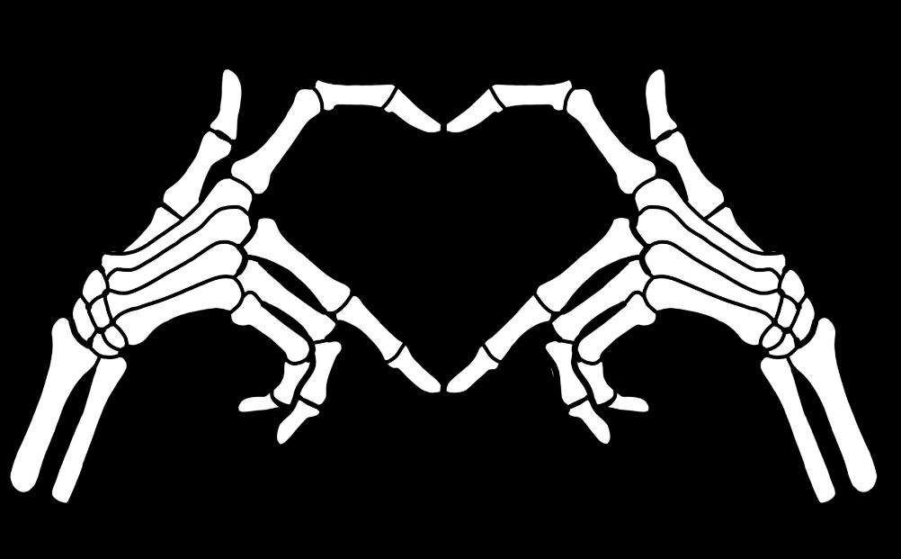 Skeleton Heart Hands