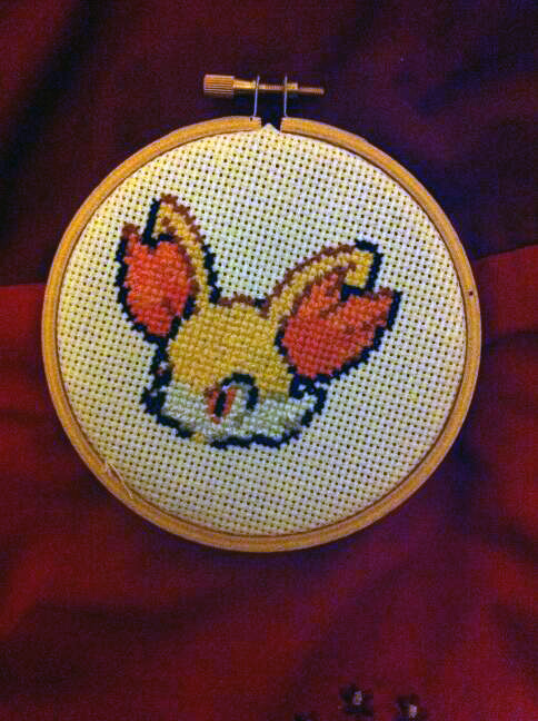 Fennekin Cross-Stitch