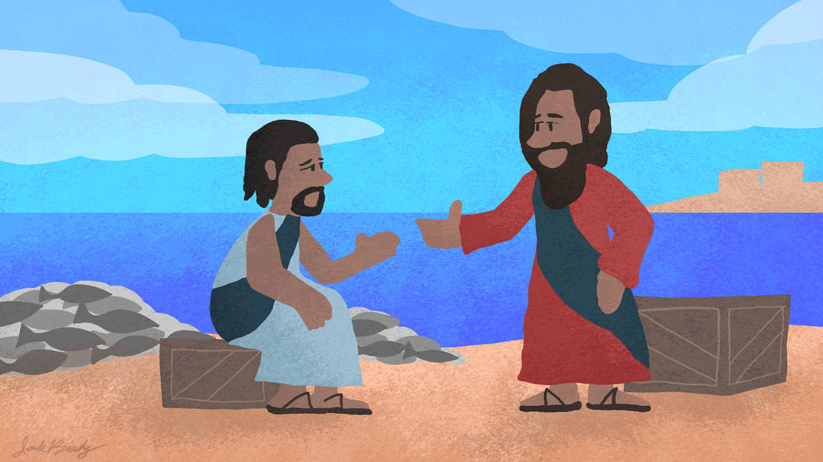 Jesus calls Simon by jackchickengravy on DeviantArt