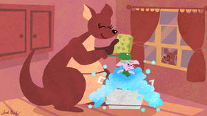 Kanga and little Roo (and Piglet too!)