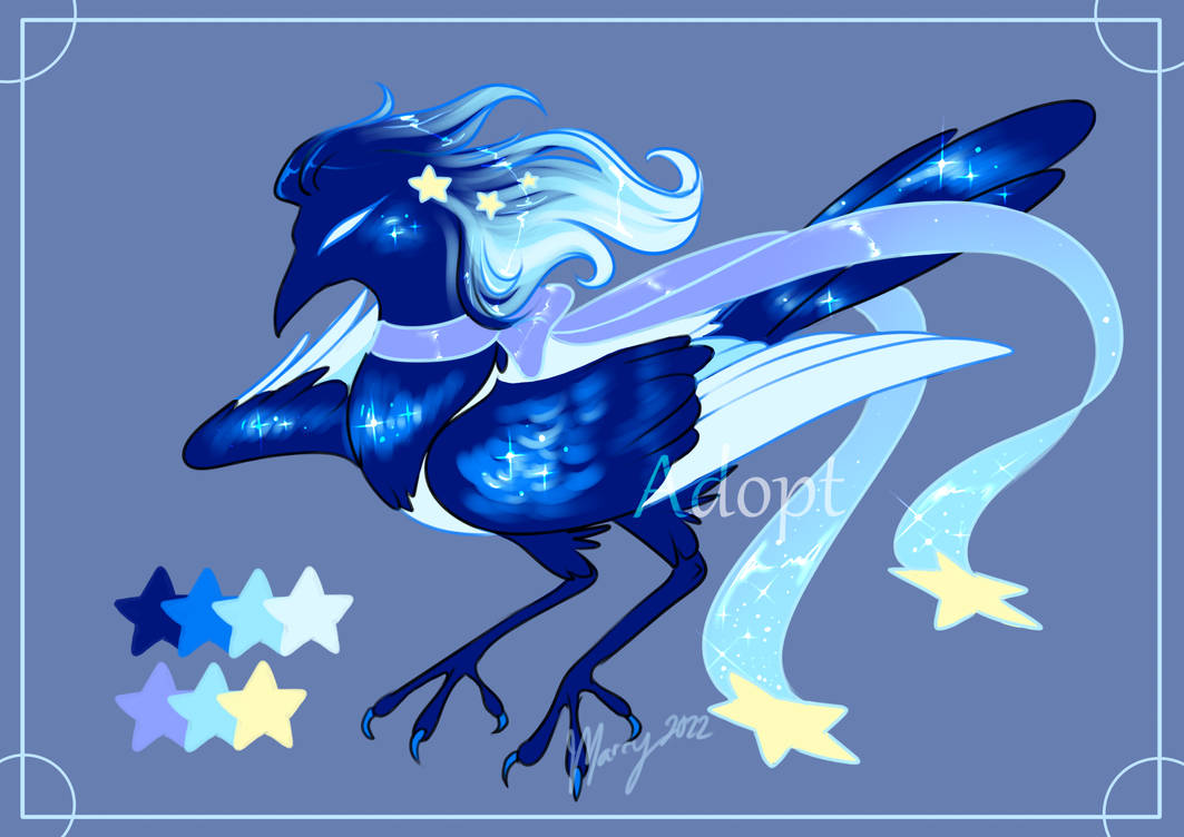 Sentient Magpie (CLOSED) Celestial Magpie Adoptable by Sn0wyAngel on DeviantArt