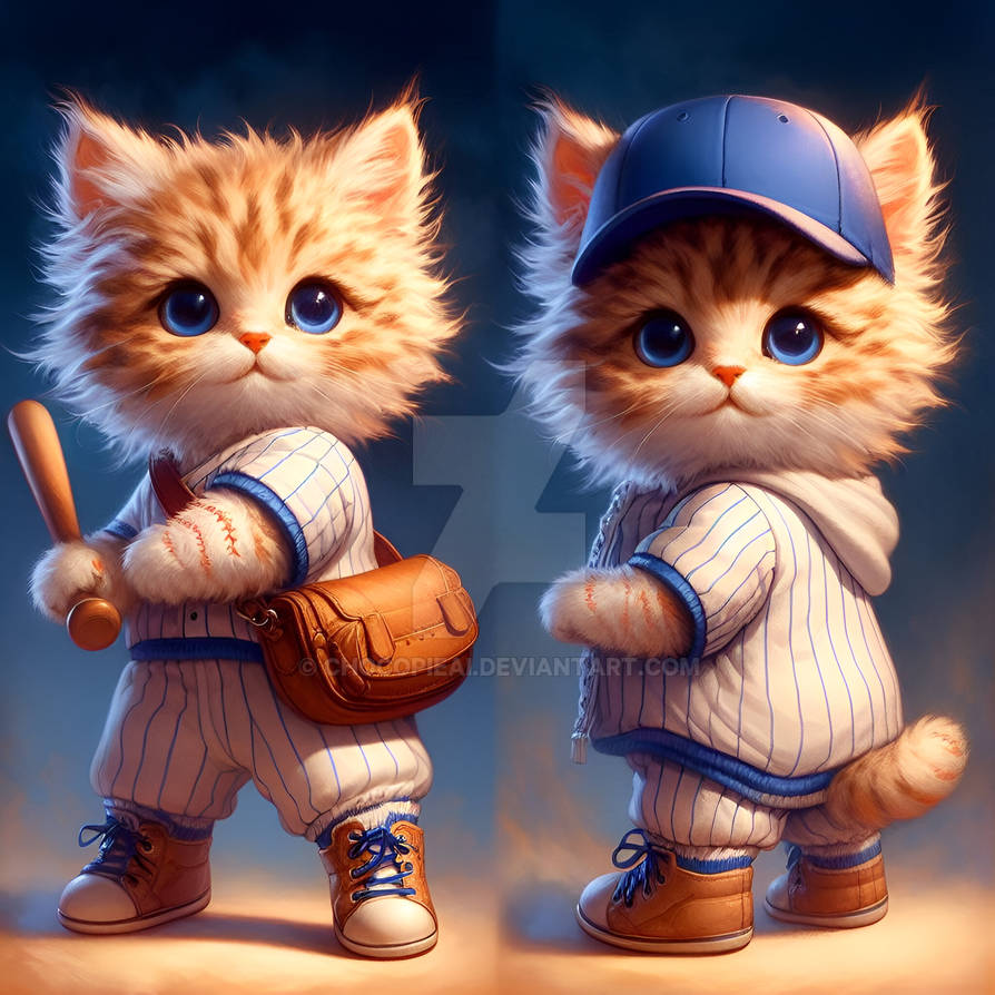Chococat Baseball Adopt Baseball players chibi - Open by ChocoPieAI on DeviantArt