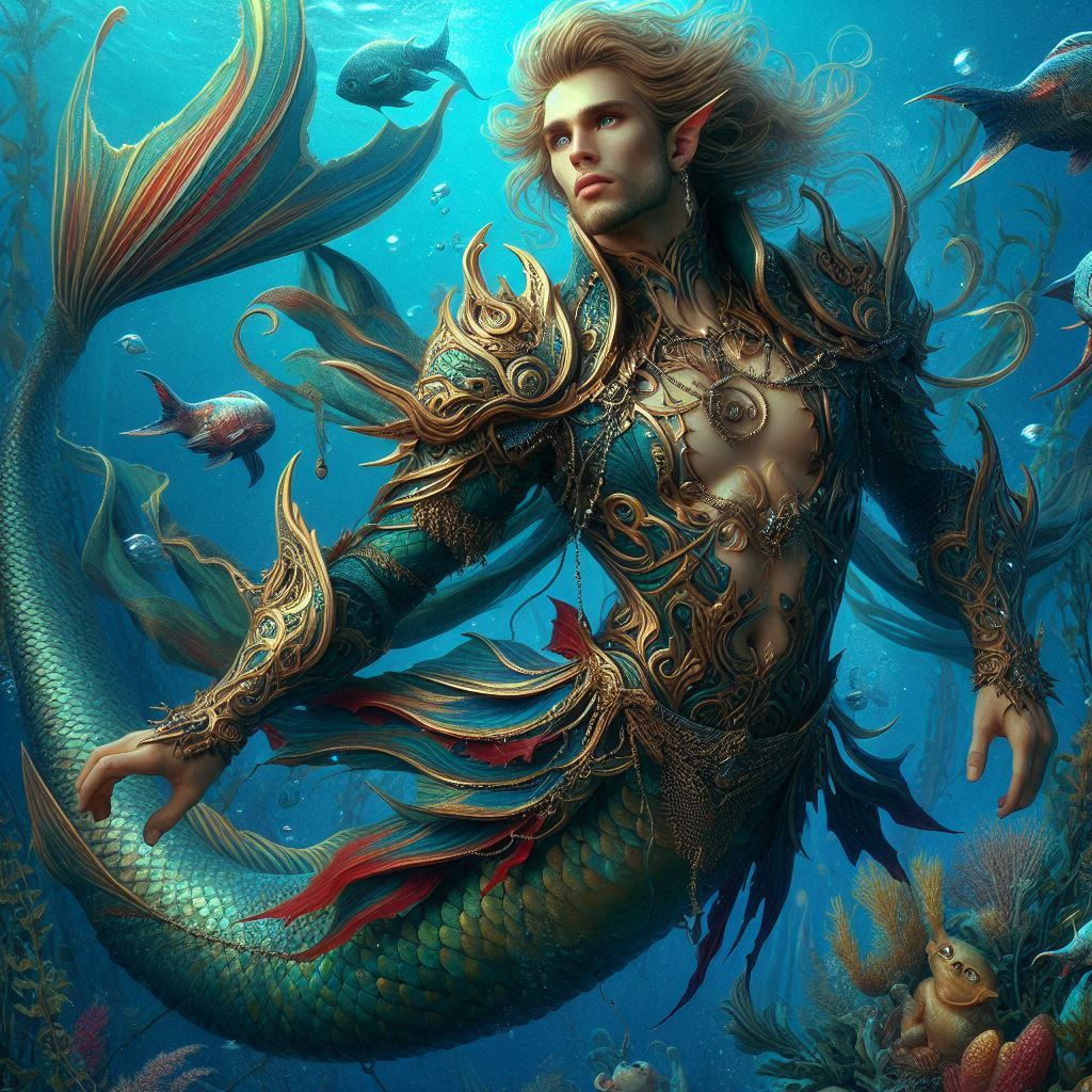 Merman Fish Open Adopt Young Merman - Open by ChocoPieAI on DeviantArt
