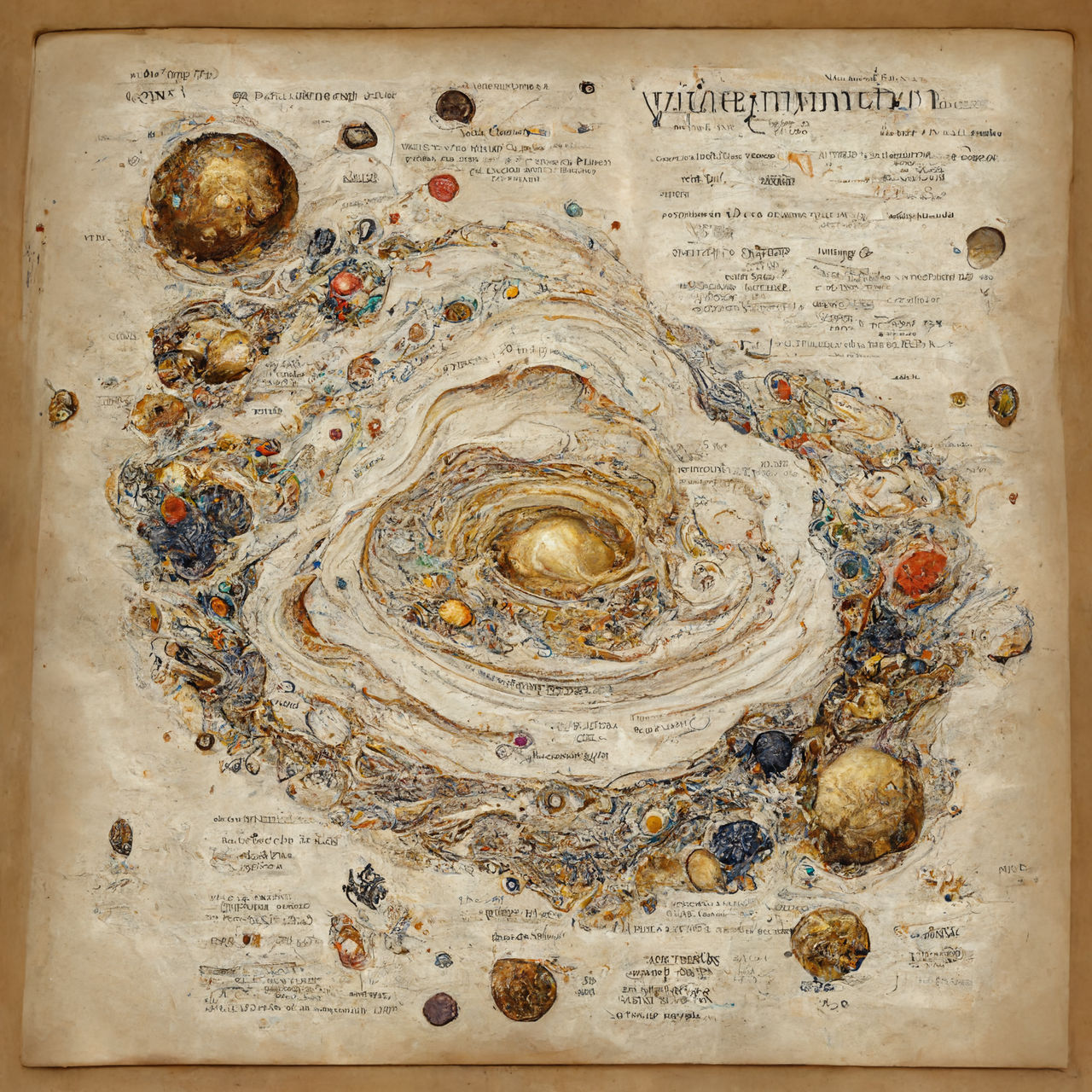 Highly detailed parchment map of the galaxy by EyeCrossAI on DeviantArt