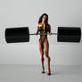 Female Muscle Lifting Weights