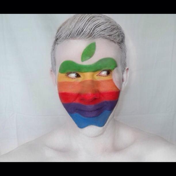 RICKY MILNE Apple logo concept makeup Australia