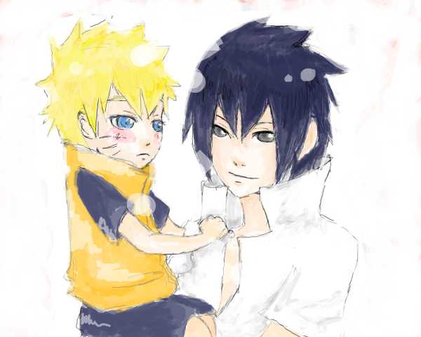 Chibi Naruto and Sasuke