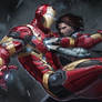Civil War-fan art Iron Man VS Winter Soldier