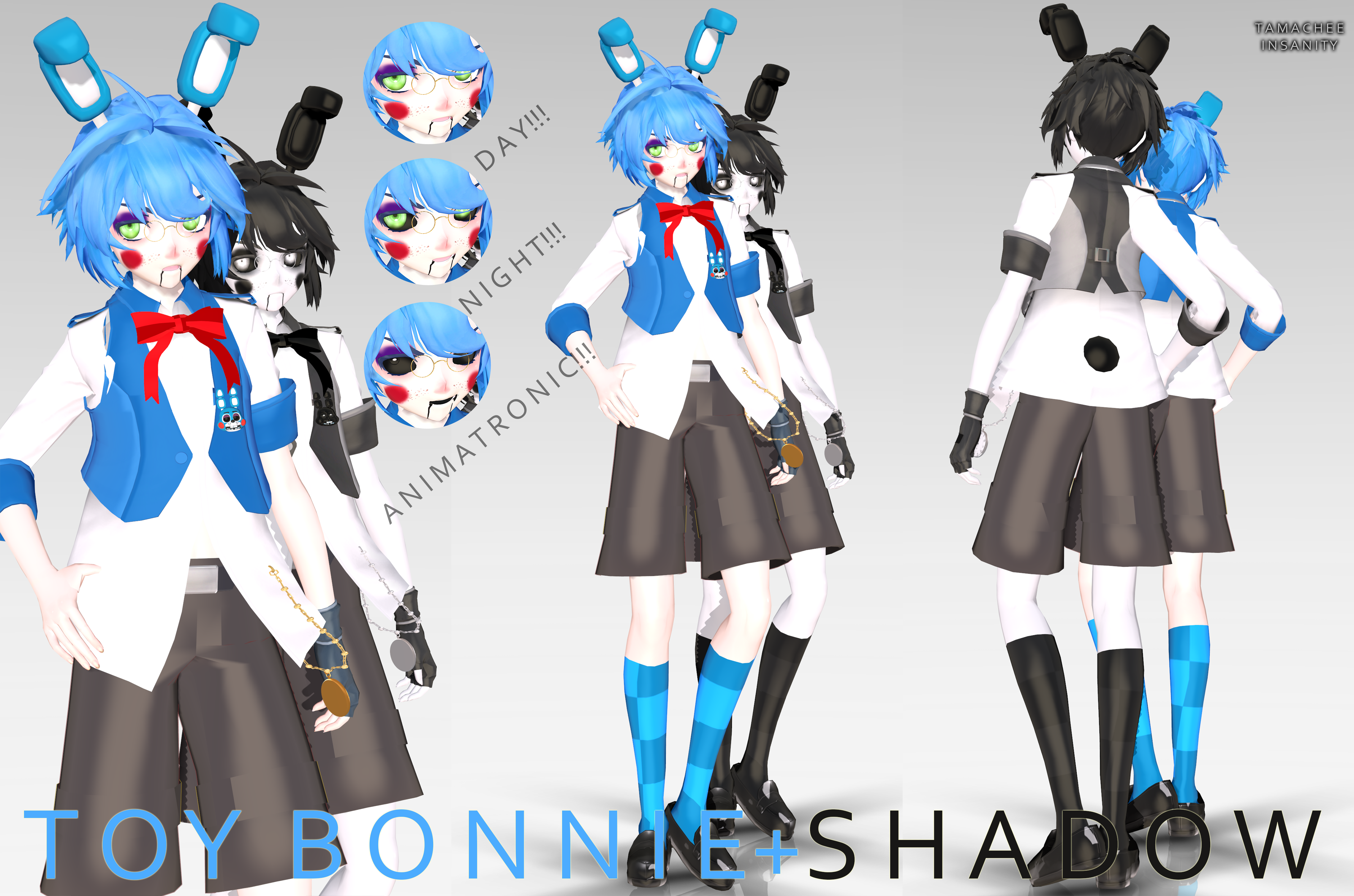 {MMDxFnaF2} Toy Bonnie + Shadow Bonnie [COMPLETE]