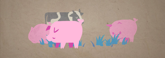 For The Love Of Meat Pigs and Cow GIF