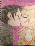 Asuna and Kirito Kissing by iheartphinabella527