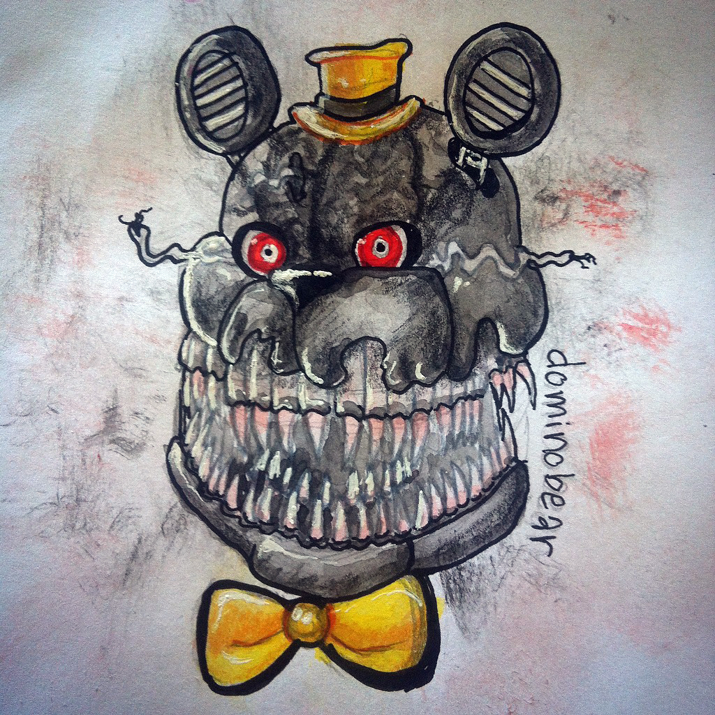 Fnaf 4 : Nightmare Fredbear  Fnaf, Nightmare, Fnaf drawings