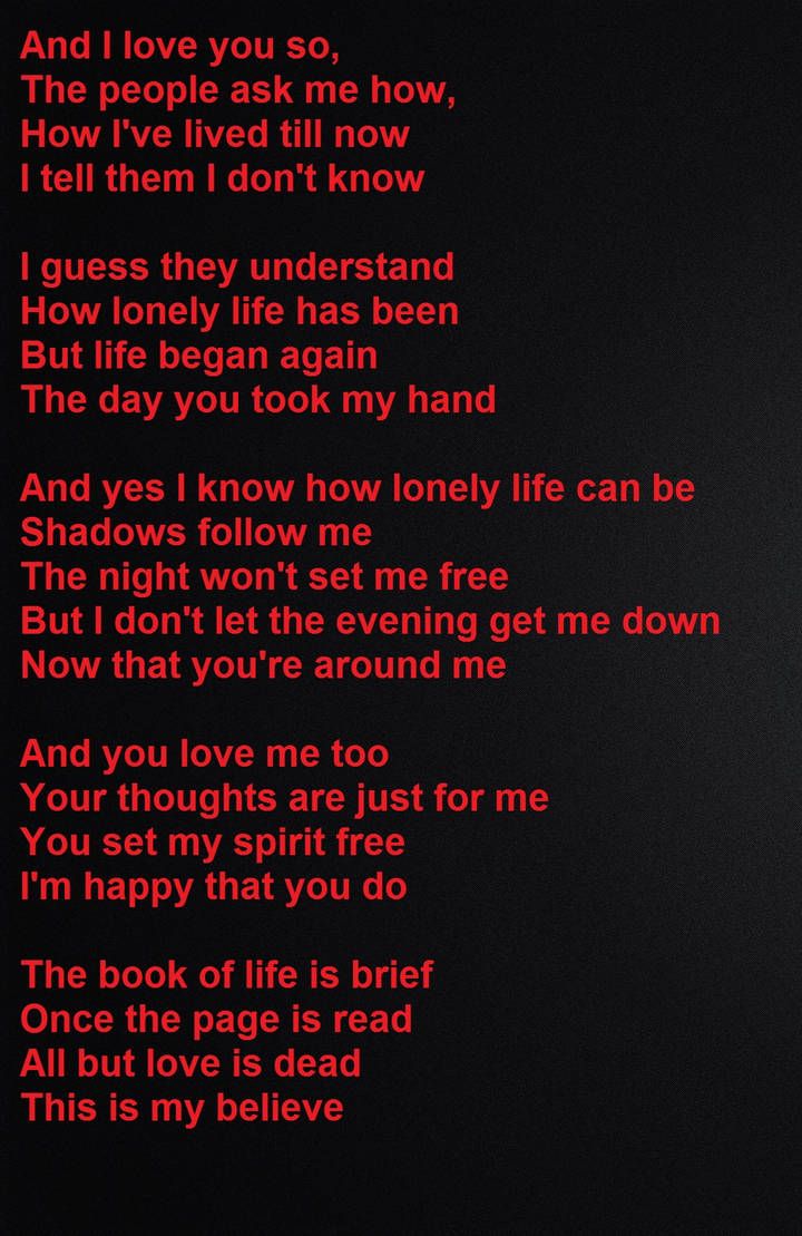 How I Love You Lyrics