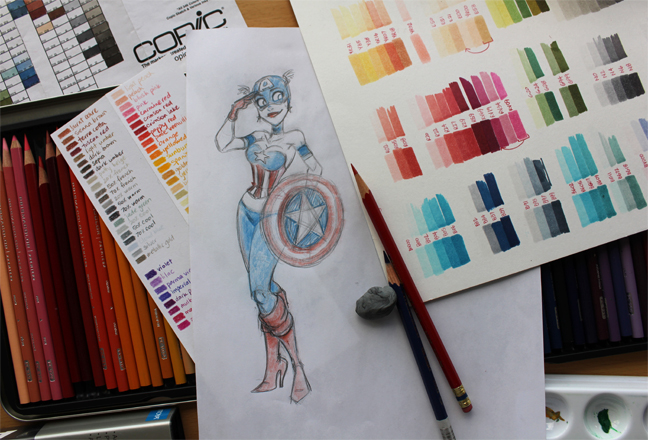 Captain America Study by ArtofLaurieB