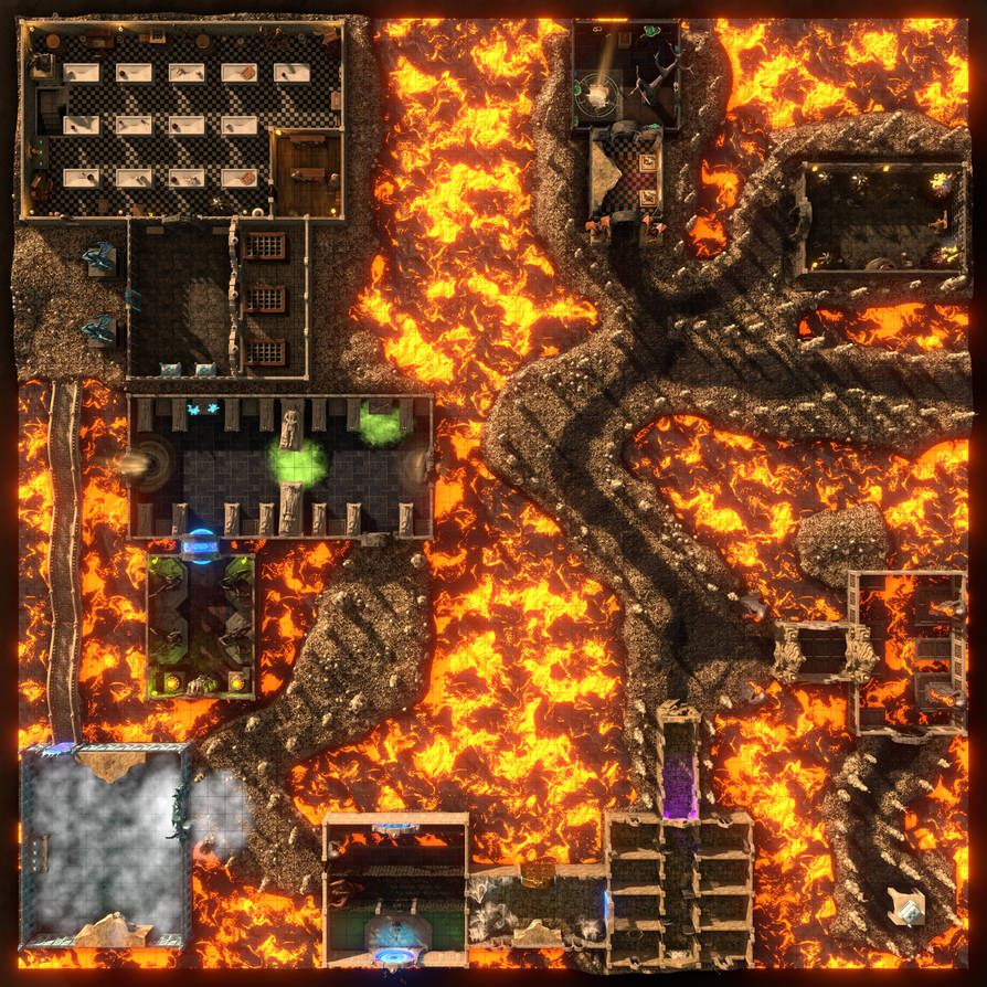Hellscape Gauntlet Battlemap by Hexdrake on DeviantArt