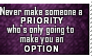 Priority Option Stamp