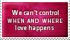 Can't Control Love Stamp