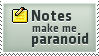 Paranoid Notes Stamp by SparkLum