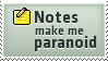 Paranoid Notes Stamp