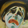 Oil Painting Sad Clown