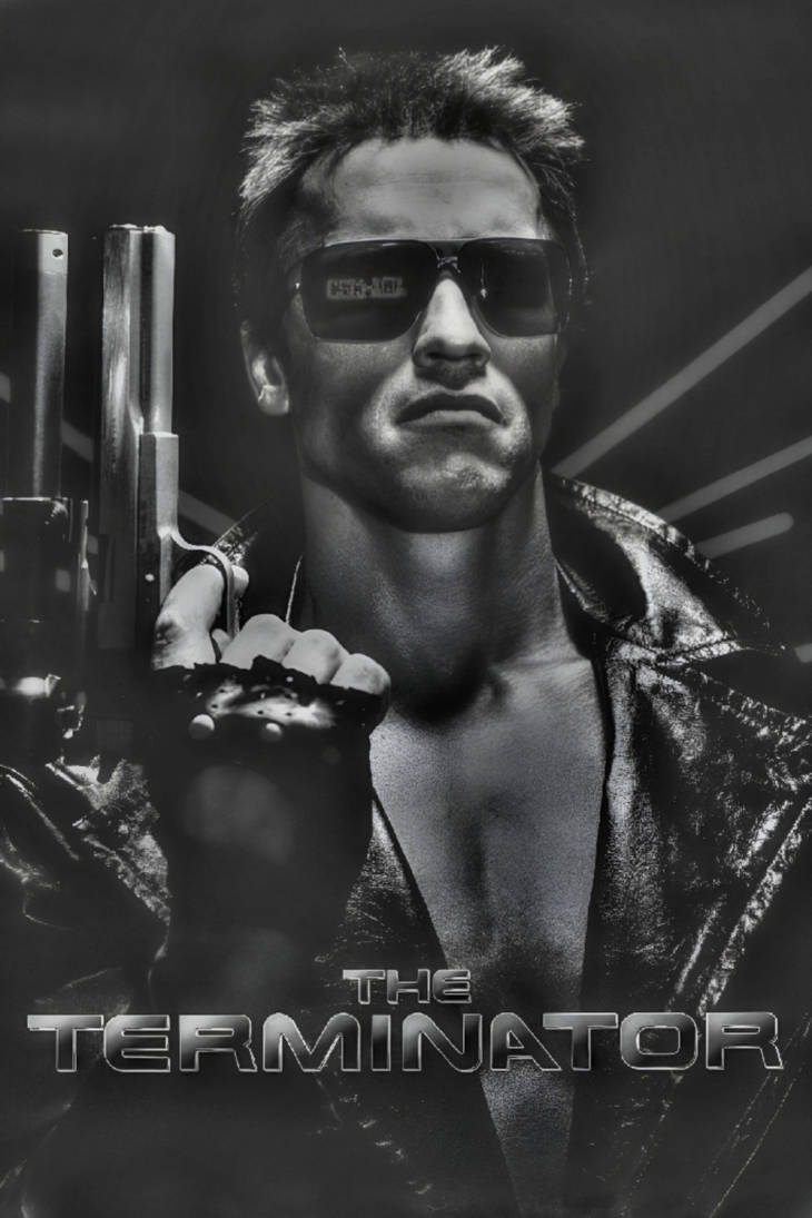 The Terminator, drawn from poster by BlueGray6165 on DeviantArt