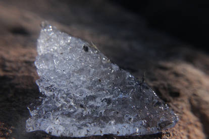 Half-formed ice close up