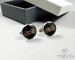 Steampunk motorcycles cufflinks by TRYBcomPL