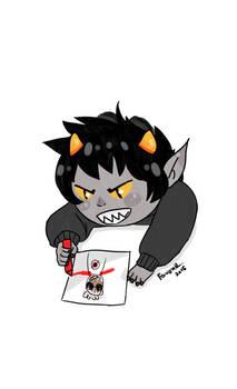 Karkat sketching out dave