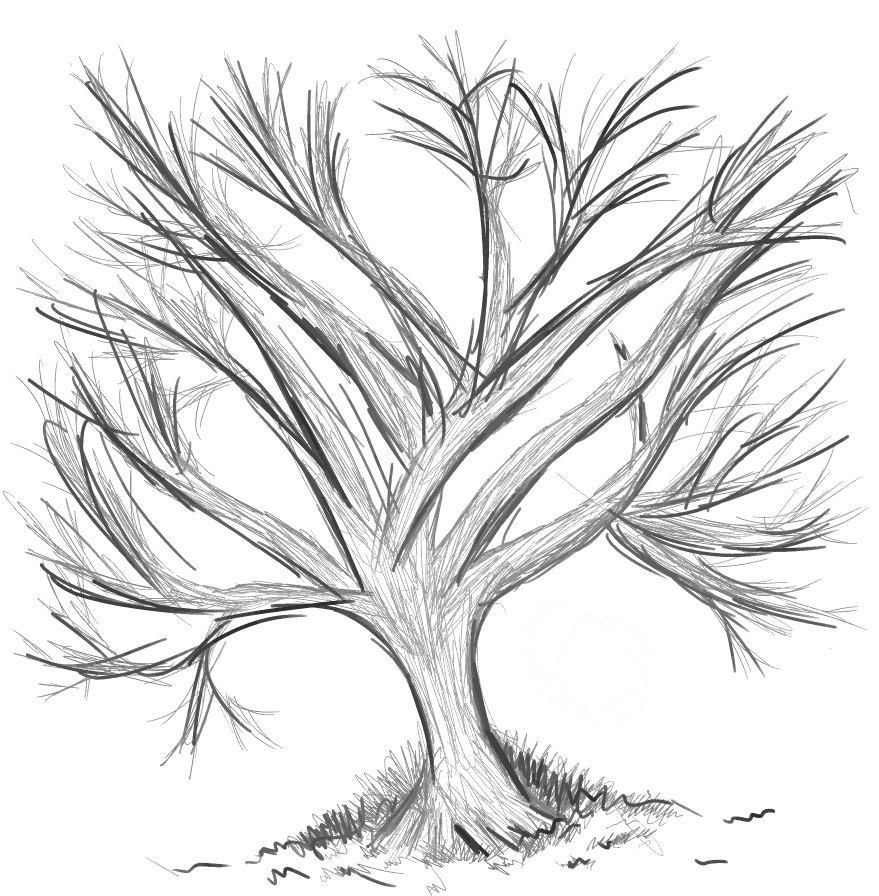 Random black n' white tree sketch by chiichiimouse on DeviantArt