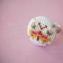 Cross Stitch butterfly Ring