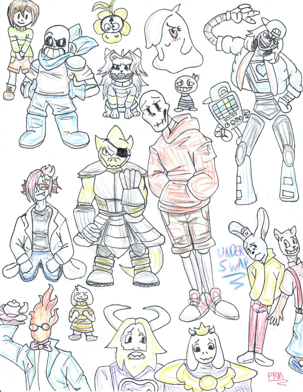 Undertale Raceswap Underswap characters by PierreREDmoon on DeviantArt