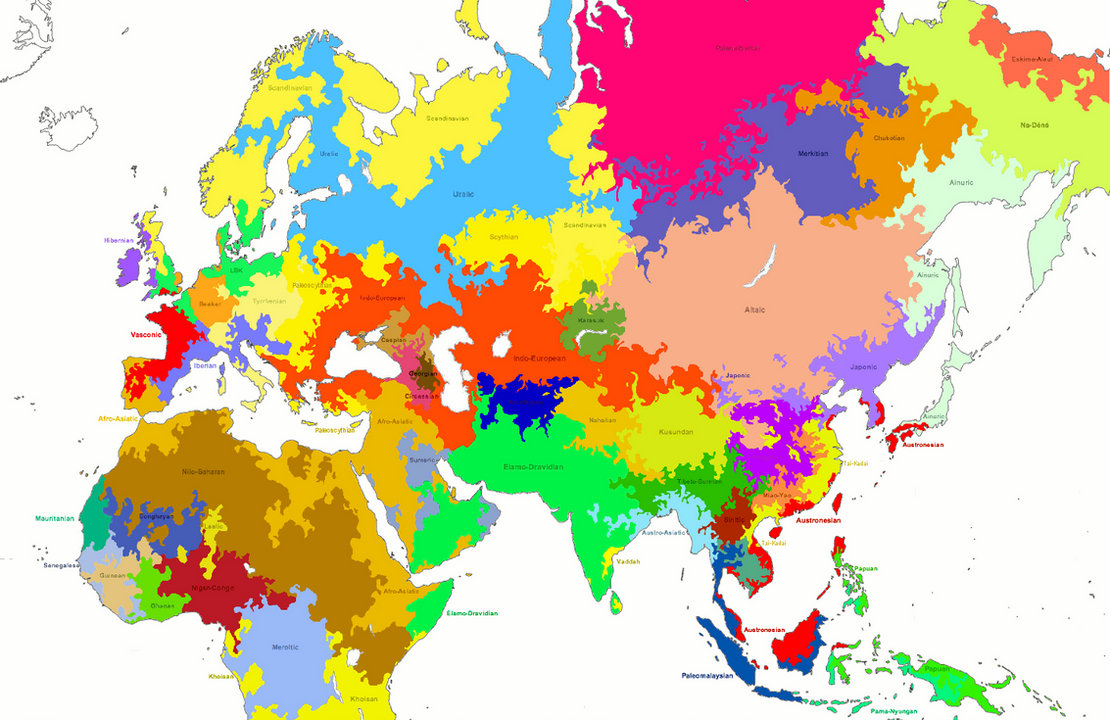 Prehistoric Language Families by djinn327 on DeviantArt