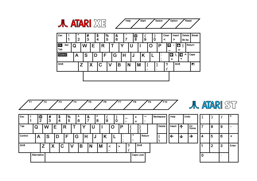 Xe Keyboard Atari XE, ST Keyboard Layouts by MrSmithsonian93 on DeviantArt