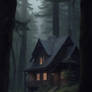 a house in the middle of a forest