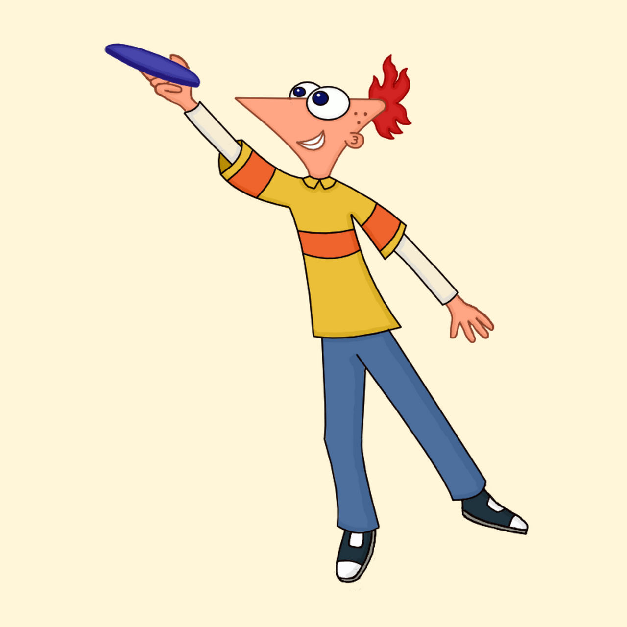 Phineas Flynn with a frisbee by vvvkkkmmm on DeviantArt