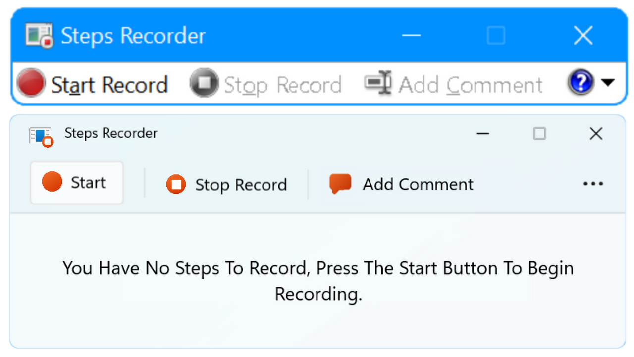 Steps Recorder Old And Redesigned Versions by TheEpicBCompanyPOEDA on ...