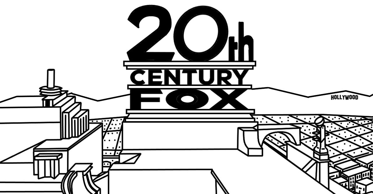20th Century Fox logo - front orthographic scale  Fox logo, 20th century  fox, Personal branding design