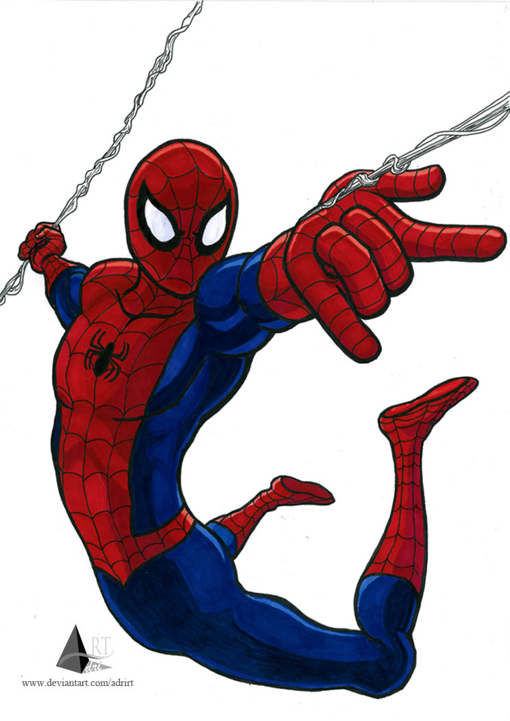 Spiderman (color) by AdriRT on DeviantArt