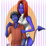 Mystique and Nightcrawler