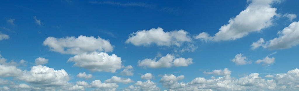 Blue sky with small clouds