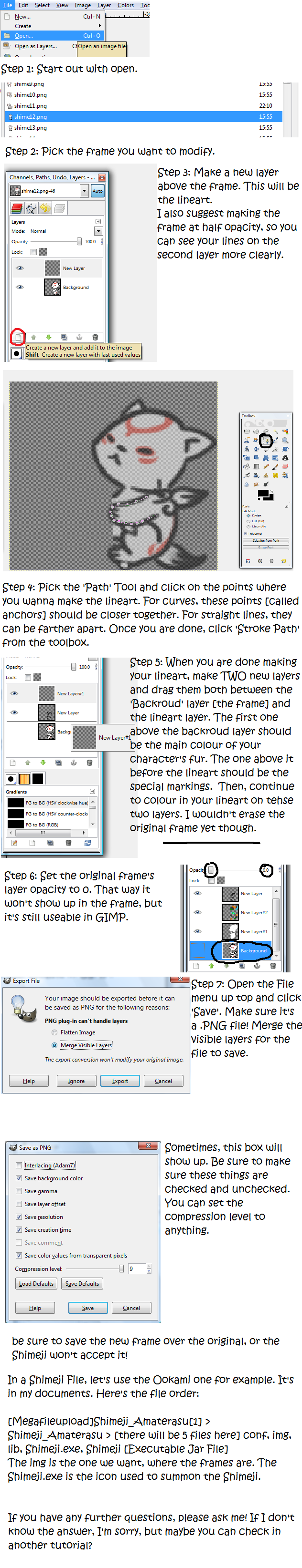 Gimp And Shimeji Tutorial