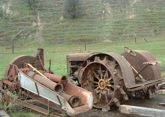 Antique Tractor outside