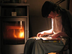 Reading by the Fire