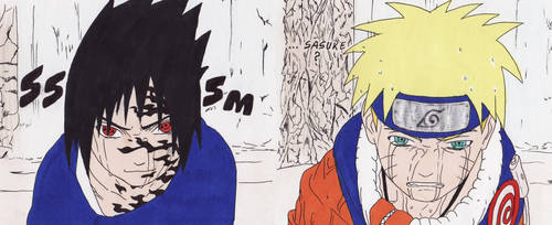 Naruto vs. Sasuke by JoJoAsakura