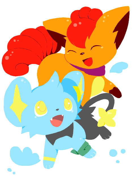 Shinx and Vulpix