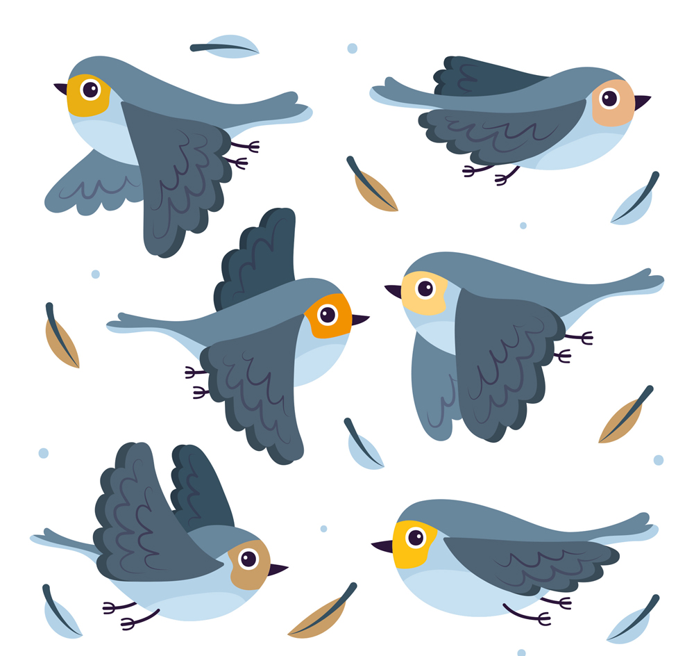 6 Cartoon Flying Bird Vector by FreeIconsdownload on DeviantArt