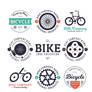8 Retro Cycling Elements Logo Vector Material