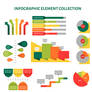 8 Flat Color Infographic Elements Vector