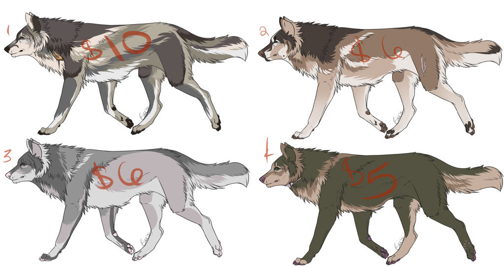 Realistic Wolf Pack 1 by Junenae on DeviantArt